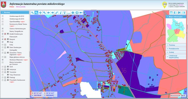 Informacja katastralna powiatu mikoowskiego